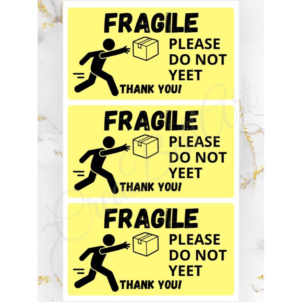 100 Fragile Stickers for Packaging | Small Business Labels